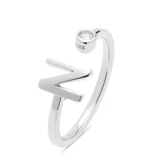 H2046N00 - ANILLO ALPHABET DE PLATA DE LEY 925 CON BAÑO DE RO