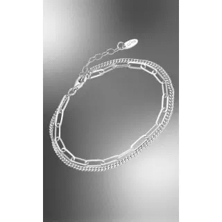 LOTUS SILVER PULSERA SRA.DOBL.CADEN.ESLA