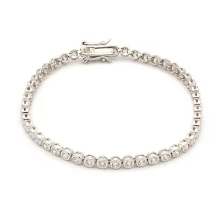 PULSERA RIVIERE PLATA Y CIRCONITA