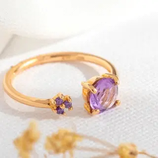 ANILLO ORO 18K AMATISTAS                                                                            